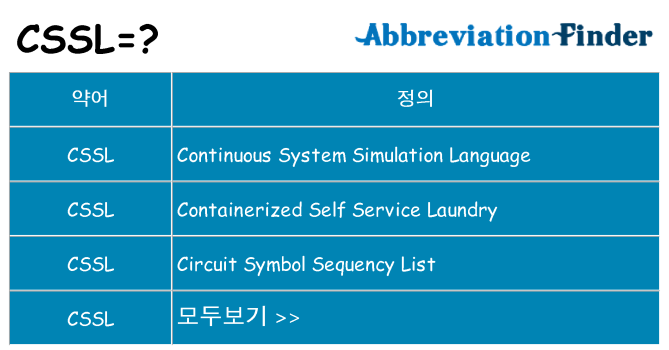 cssl 대 한 무엇을 서가