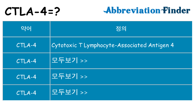 ctla-4 대 한 무엇을 서가