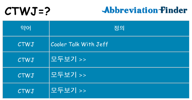 ctwj 대 한 무엇을 서가