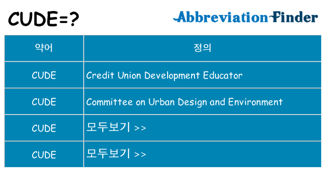 cude 대 한 무엇을 서가