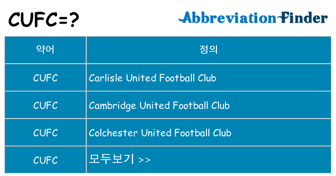 cufc 대 한 무엇을 서가