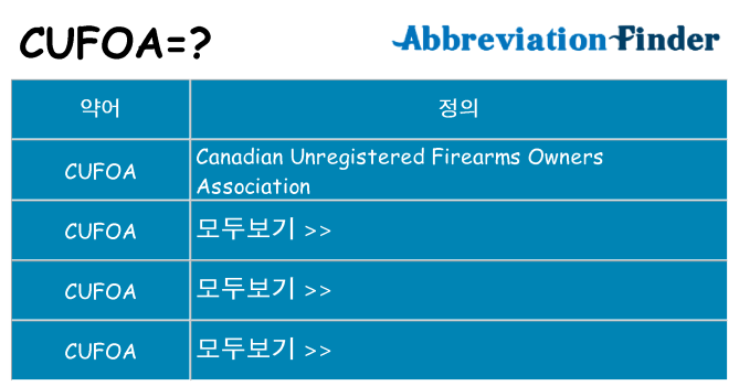 cufoa 대 한 무엇을 서가