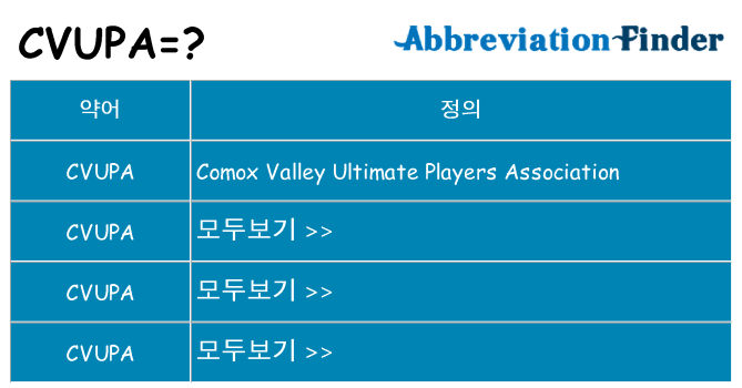 cvupa 대 한 무엇을 서가
