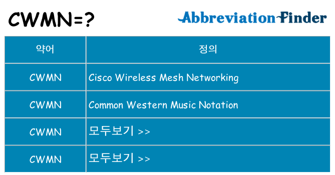 cwmn 대 한 무엇을 서가