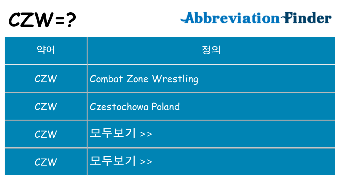 czw 대 한 무엇을 서가