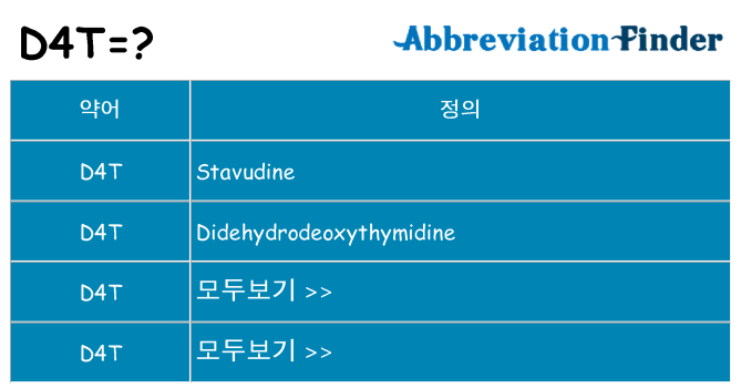 d4t 대 한 무엇을 서가