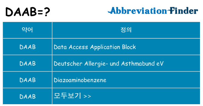 daab 대 한 무엇을 서가
