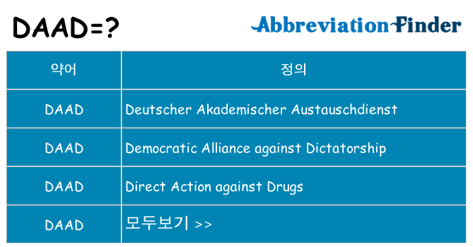 daad 대 한 무엇을 서가