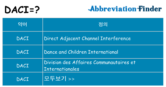 daci 대 한 무엇을 서가