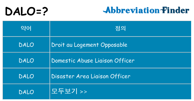 dalo 대 한 무엇을 서가