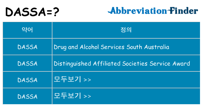 dassa 대 한 무엇을 서가