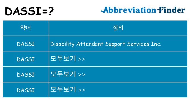 dassi 대 한 무엇을 서가