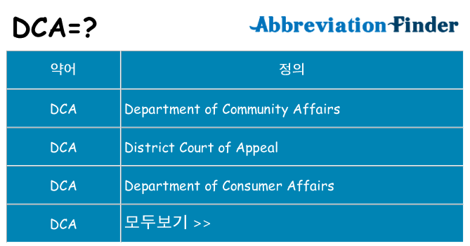dca 대 한 무엇을 서가