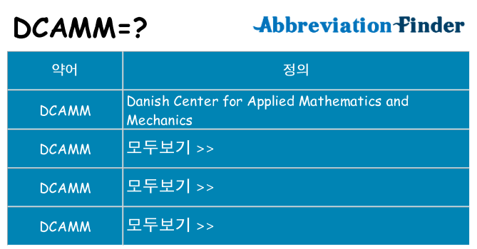 dcamm 대 한 무엇을 서가