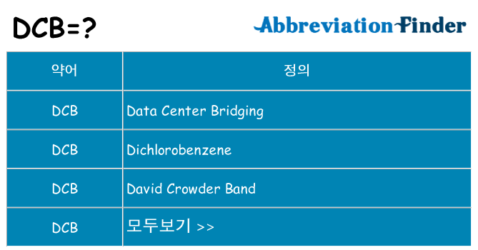 dcb 대 한 무엇을 서가