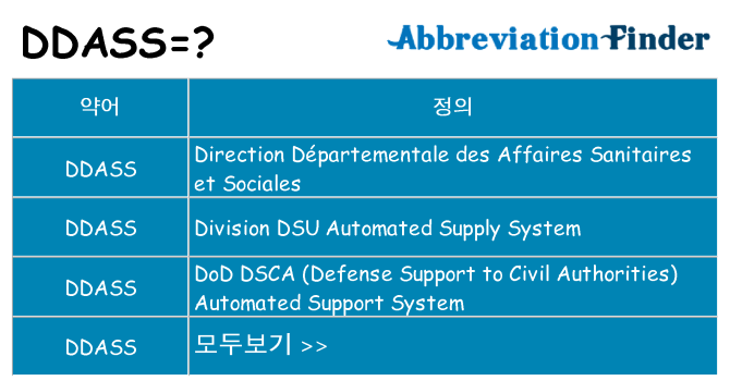 ddass 대 한 무엇을 서가