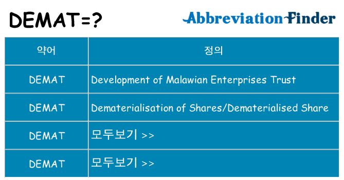 demat 대 한 무엇을 서가