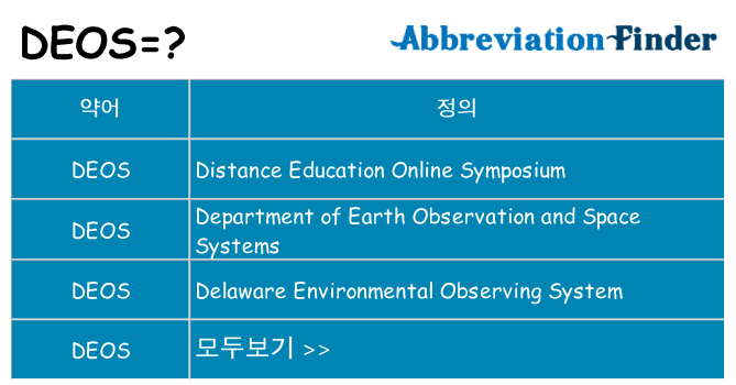 deos 대 한 무엇을 서가