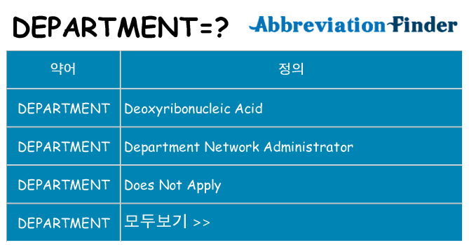 department 대 한 무엇을 서가