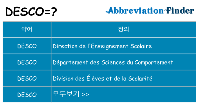 desco 대 한 무엇을 서가
