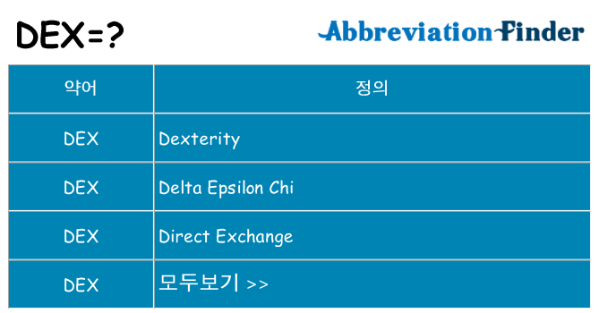 dex 대 한 무엇을 서가