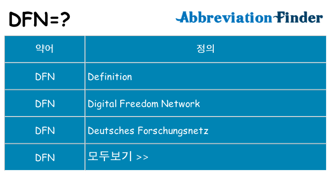 dfn 대 한 무엇을 서가