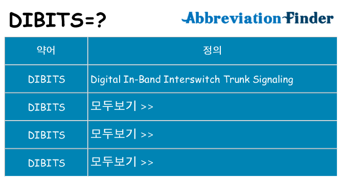 dibits 대 한 무엇을 서가