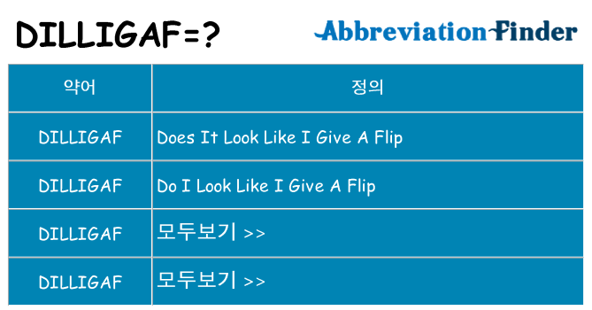dilligaf 대 한 무엇을 서가