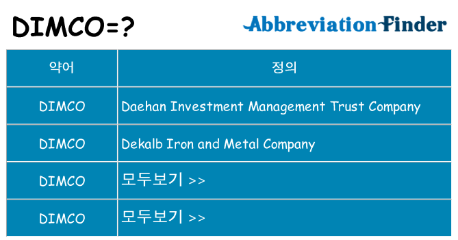 dimco 대 한 무엇을 서가
