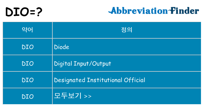 dio 대 한 무엇을 서가
