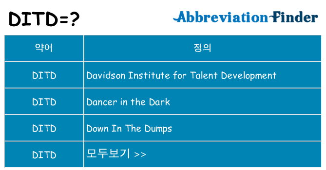 ditd 대 한 무엇을 서가