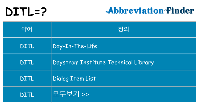 ditl 대 한 무엇을 서가