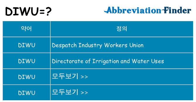 diwu 대 한 무엇을 서가