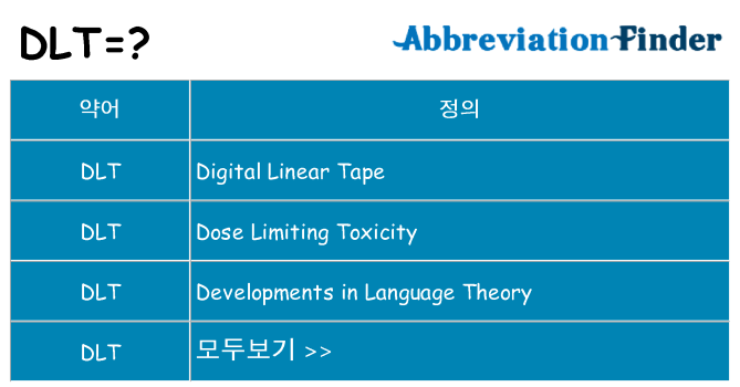 dlt 대 한 무엇을 서가