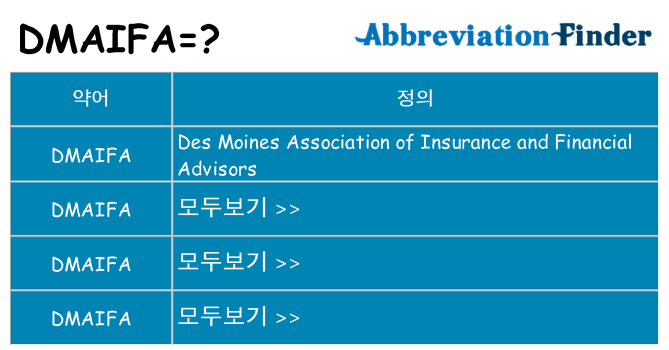 dmaifa 대 한 무엇을 서가