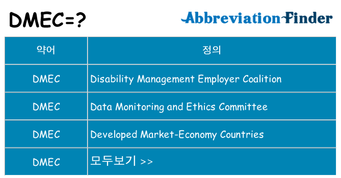dmec 대 한 무엇을 서가