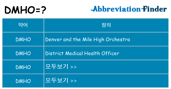 dmho 대 한 무엇을 서가