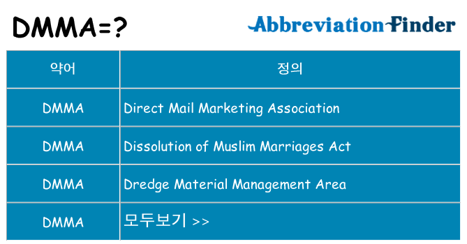 dmma 대 한 무엇을 서가