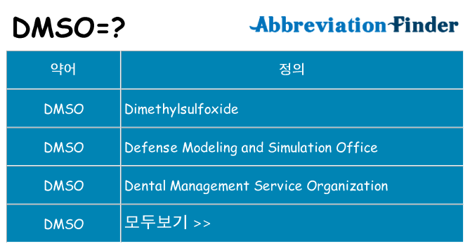 dmso 대 한 무엇을 서가