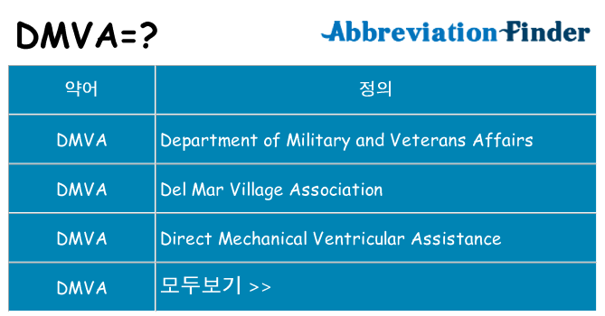 dmva 대 한 무엇을 서가