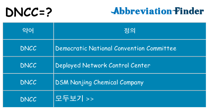 dncc 대 한 무엇을 서가