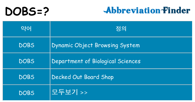 dobs 대 한 무엇을 서가