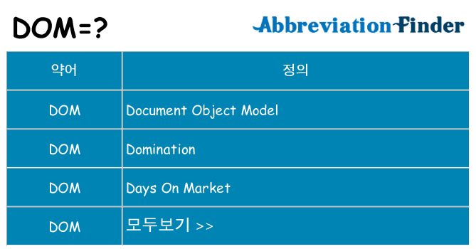 dom 대 한 무엇을 서가