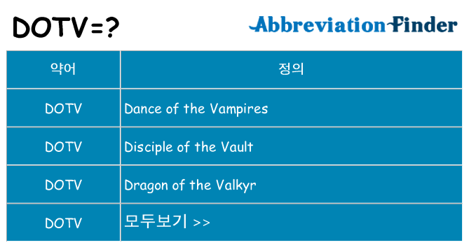 dotv 대 한 무엇을 서가