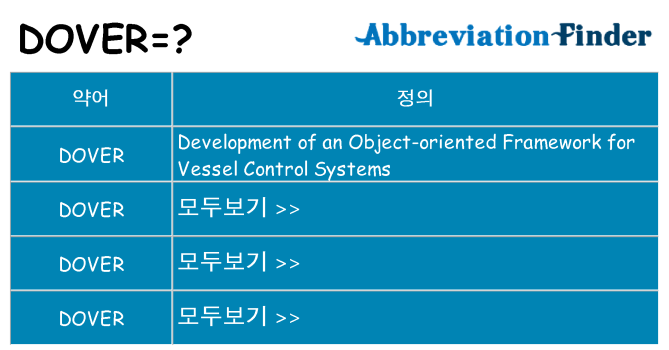 dover 대 한 무엇을 서가