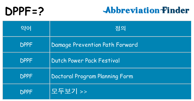 dppf 대 한 무엇을 서가
