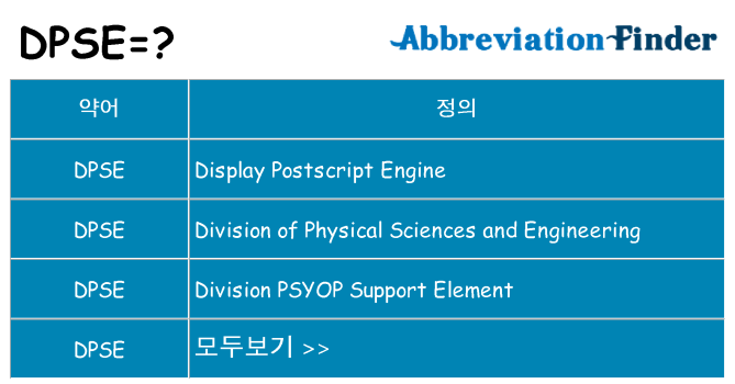dpse 대 한 무엇을 서가