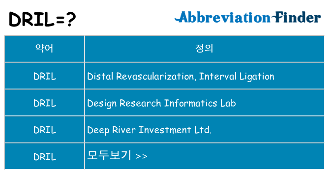 dril 대 한 무엇을 서가
