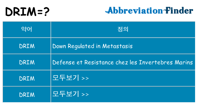 drim 대 한 무엇을 서가