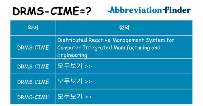 drms-cime 대 한 무엇을 서가